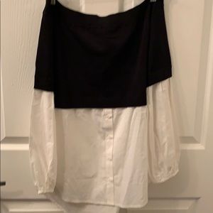 Trouve Black & White combo shirt